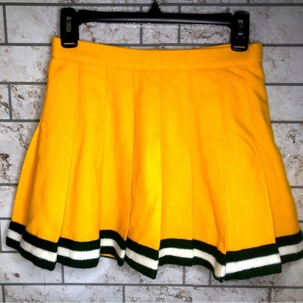 Albion vintage pleated gold green cheer skirt‎ XS